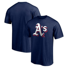 Athletics Red White and Team T-Shirt Navy