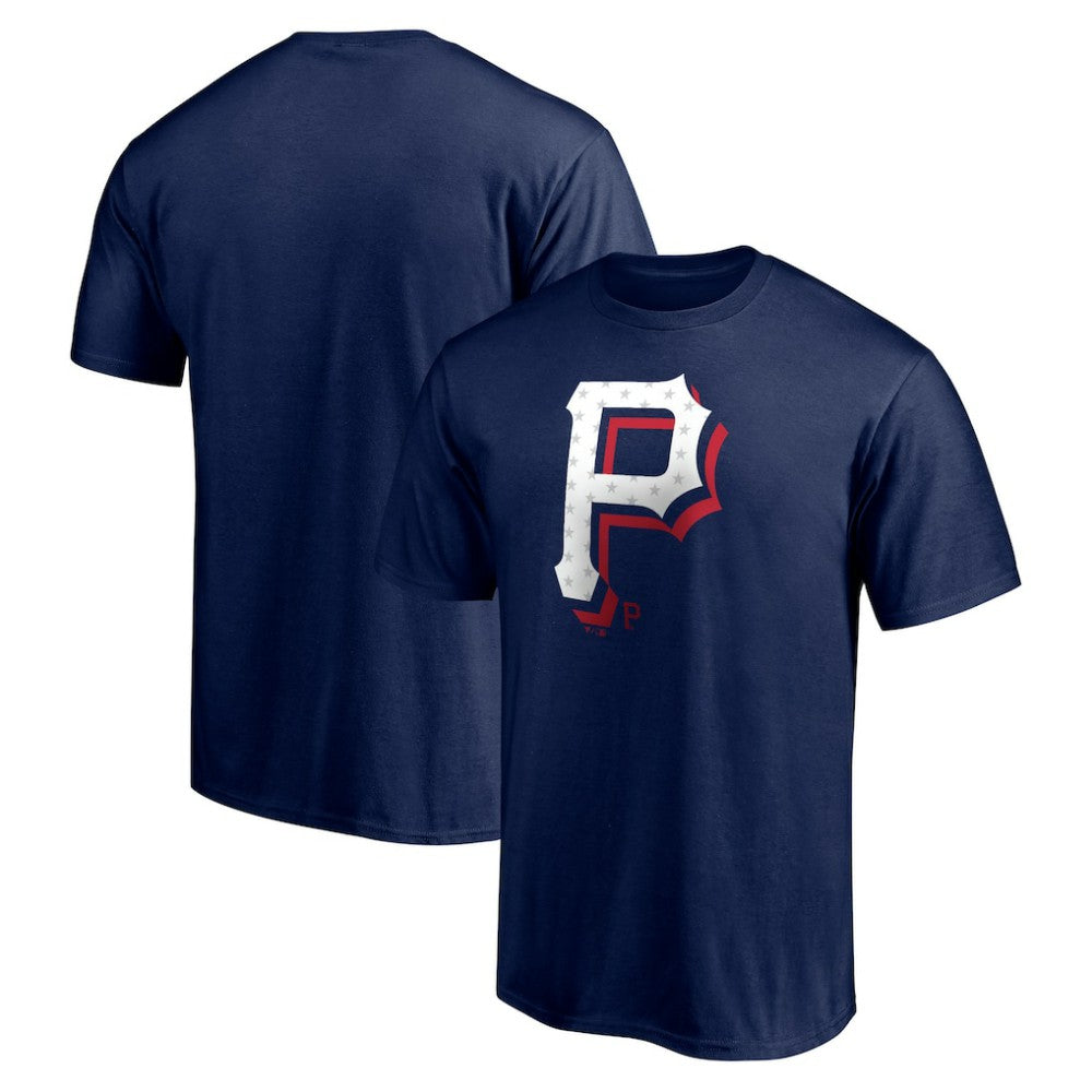Pittsburgh Pirates Red White and Team T-Shirt Navy