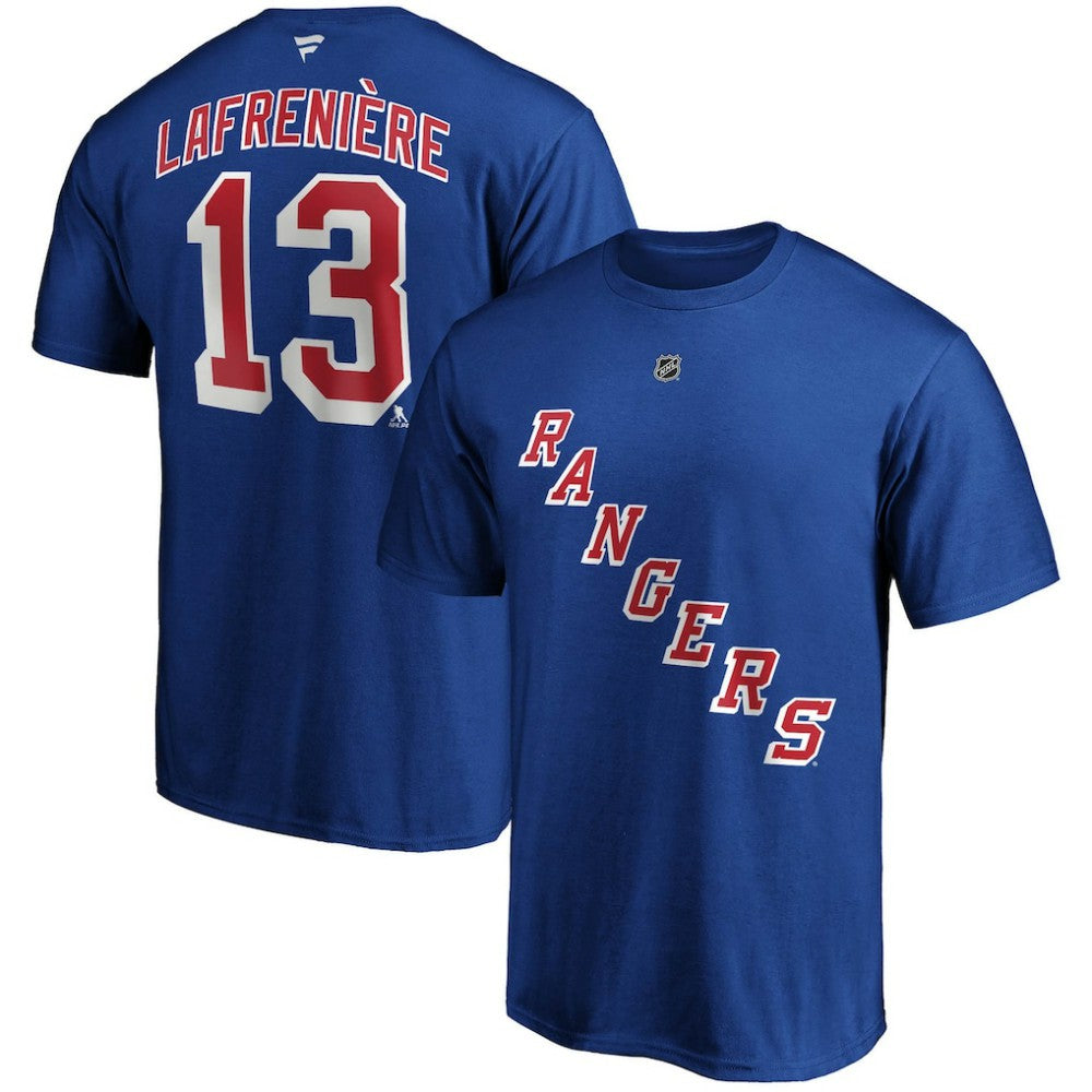 Alexis Lafreniere New York Rangers Fanatics Big & Tall Name & Number T-Shirt - Blue T-shirts