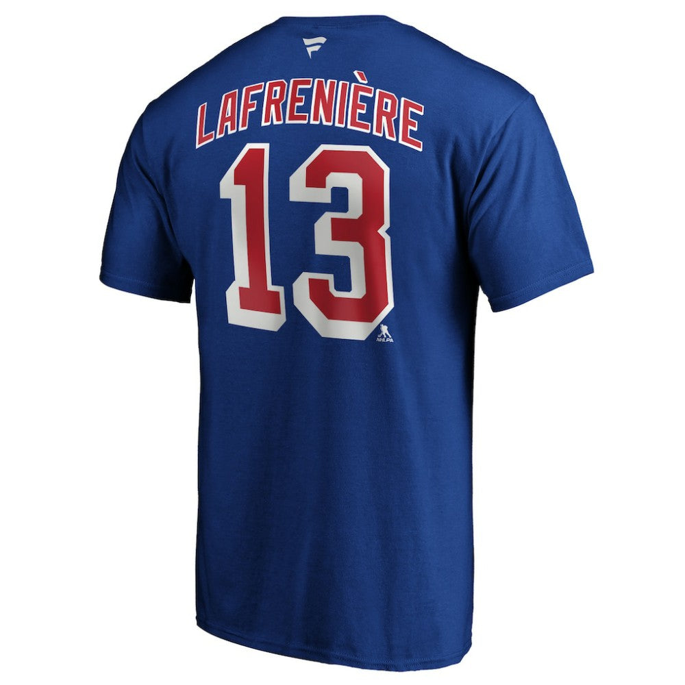 Alexis Lafreniere New York Rangers Fanatics Big & Tall Name & Number T-Shirt - Blue T-shirts