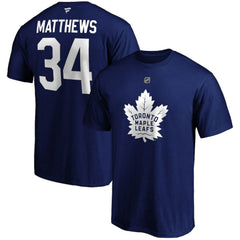 Auston Matthews Toronto Maple Leafs Fanatics Big & Tall Name & Number T-Shirt - Blue T-shirts