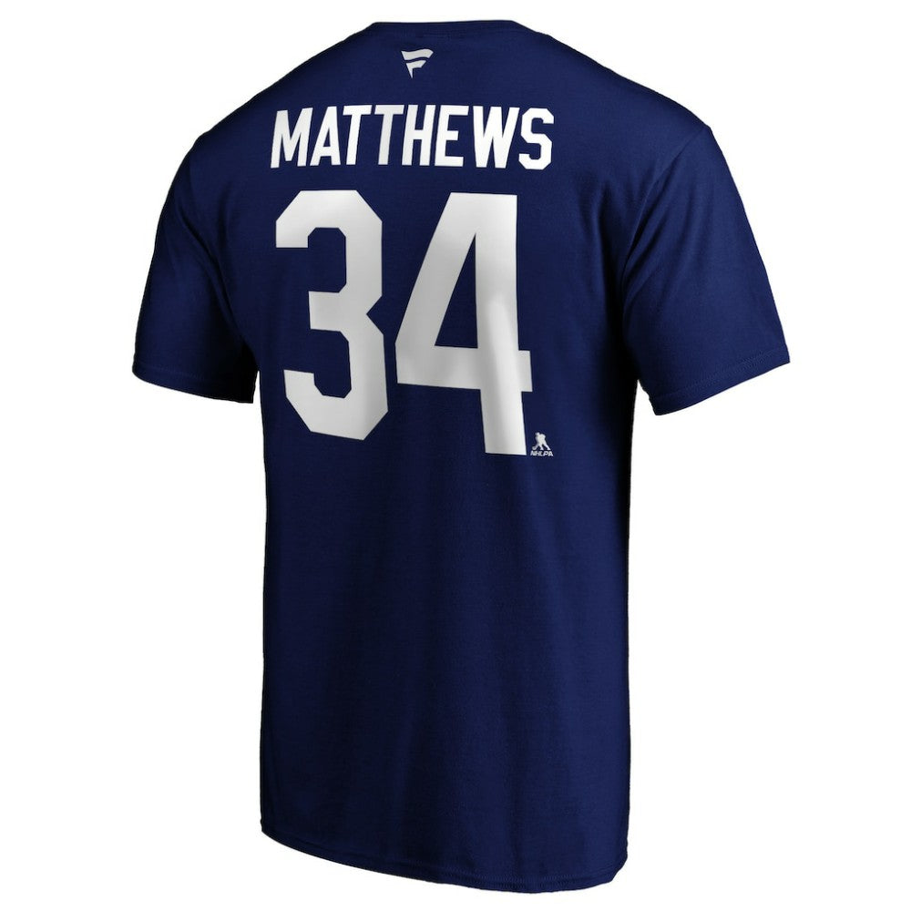 Auston Matthews Toronto Maple Leafs Fanatics Big & Tall Name & Number T-Shirt - Blue T-shirts