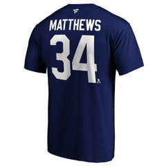 Auston Matthews Toronto Maple Leafs Fanatics Big & Tall Name & Number T-Shirt - Blue T-shirts