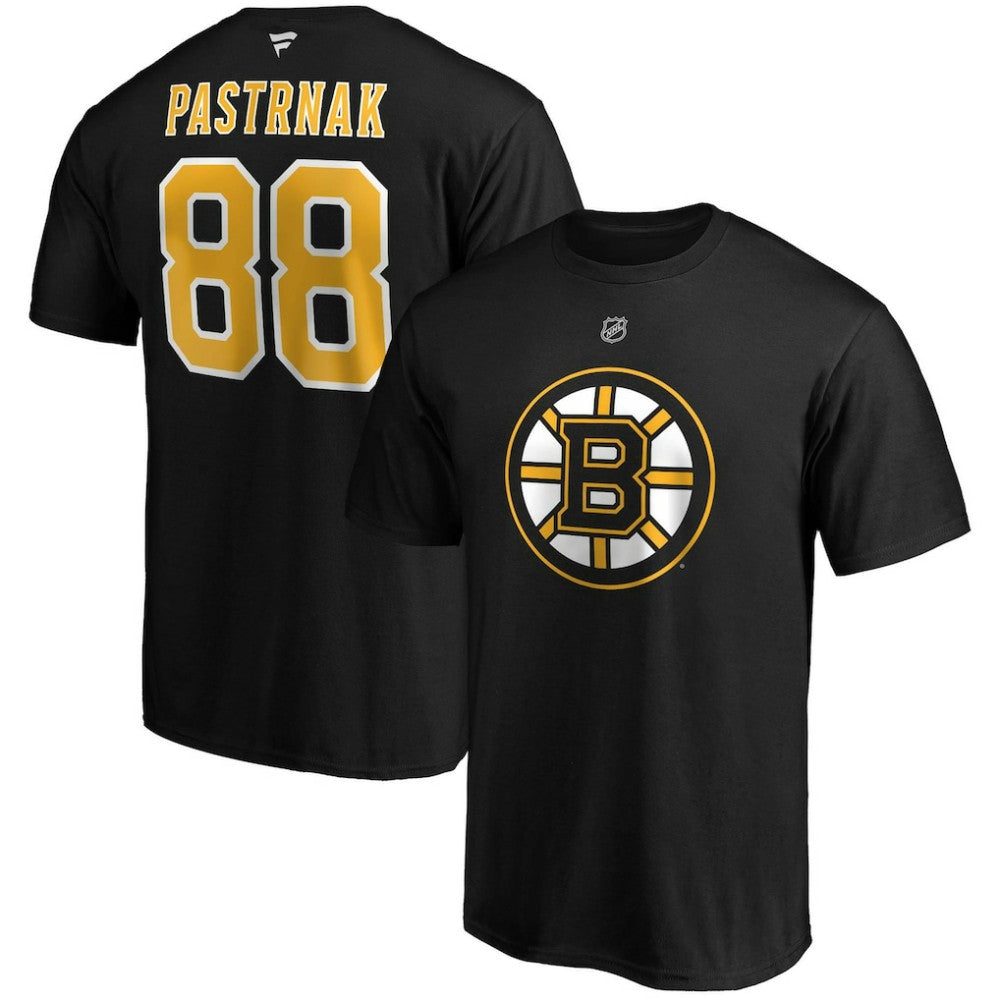David Pastrnak Boston Bruins Fanatics B&T Name and Number T-Shirt - Black T-shirts