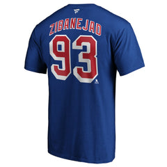 Mika Zibanejad New York Rangers Fanatics Big & Tall Name & Number T-Shirt - Blue T-shirts