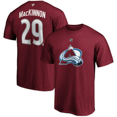 Nathan MacKinnon Colorado Avalanche Fanatics Big & Tall Name & Number T-Shirt - Burgundy T-shirts