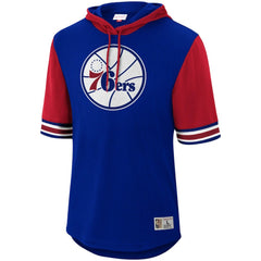 Philadelphia 76ers Hardwood Classics Buzzer Beater Mesh Pullover Hoodie - Royal for sale