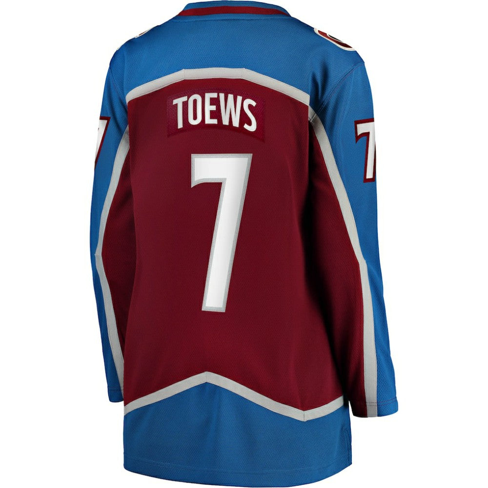 Devon Toews Colorado Avalanche Fanatics Women's Home Breakaway Player Jersey - Burgundy Jerseys