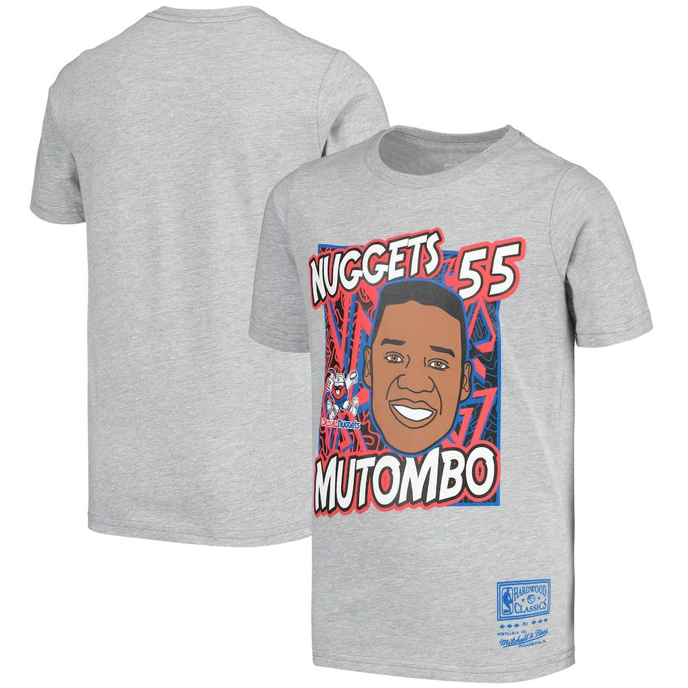 Dikembe Mutombo Denver Nuggets Youth Hardwood Classics King of the Court Player T-Shirt sale - Gray shop