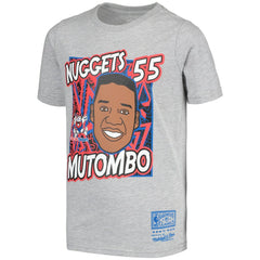Dikembe Mutombo Denver Nuggets Youth Hardwood Classics King of the Court Player T-Shirt sale - Gray shop