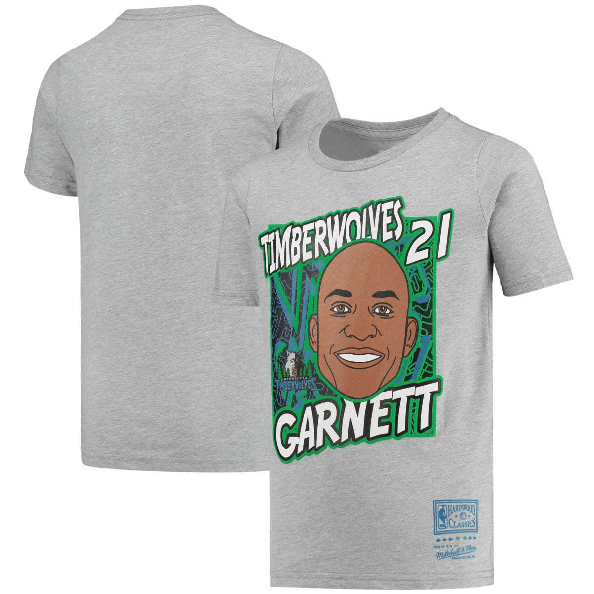 Kevin Garnett Minnesota Timberwolves Youth Hardwood Classics King of the Court Player T-Shirt - Gray discount