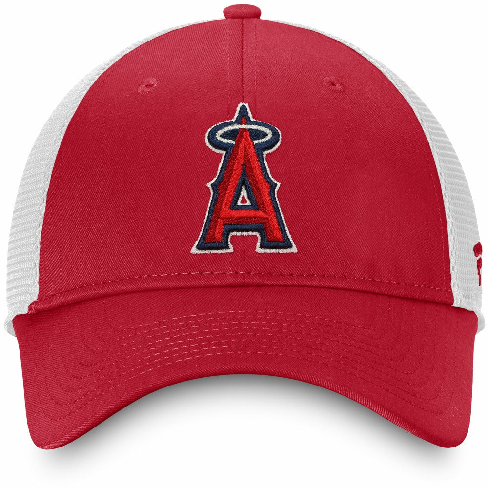 Los Angeles Angels Team Core Unstructured Trucker Adjustable Hat Red/White