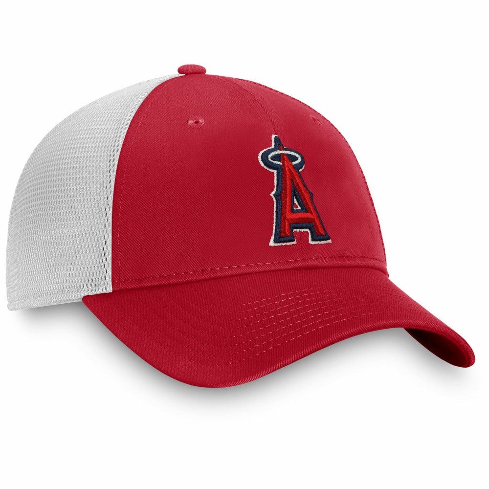 Los Angeles Angels Team Core Unstructured Trucker Adjustable Hat Red/White