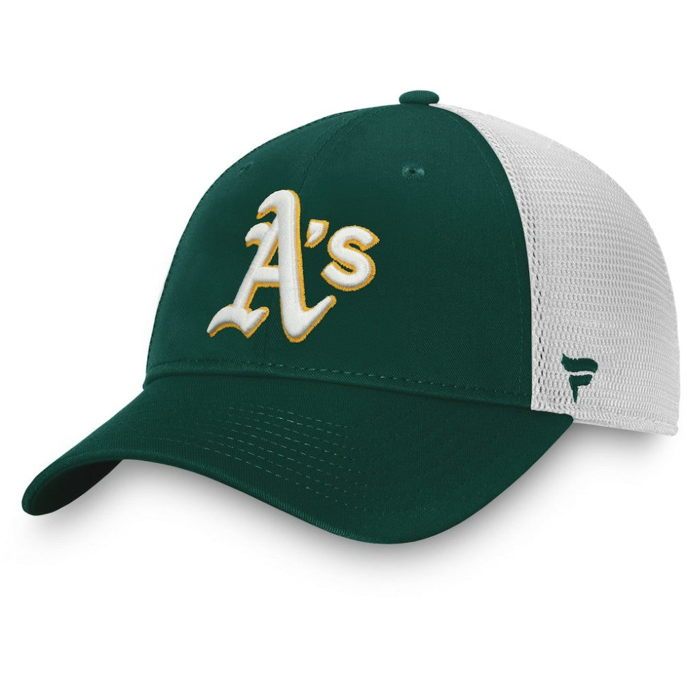 Athletics Team Core Unstructured Trucker Adjustable Hat Green/White