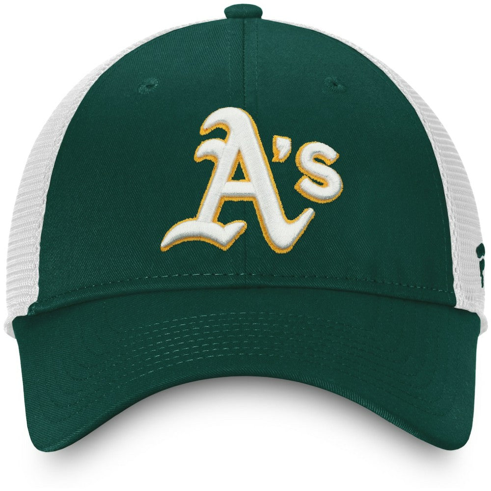 Athletics Team Core Unstructured Trucker Adjustable Hat Green/White