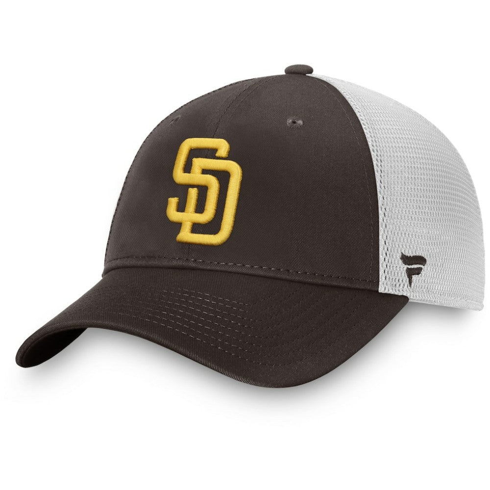 San Diego Padres Team Core Unstructured Trucker Adjustable Hat Brown/White