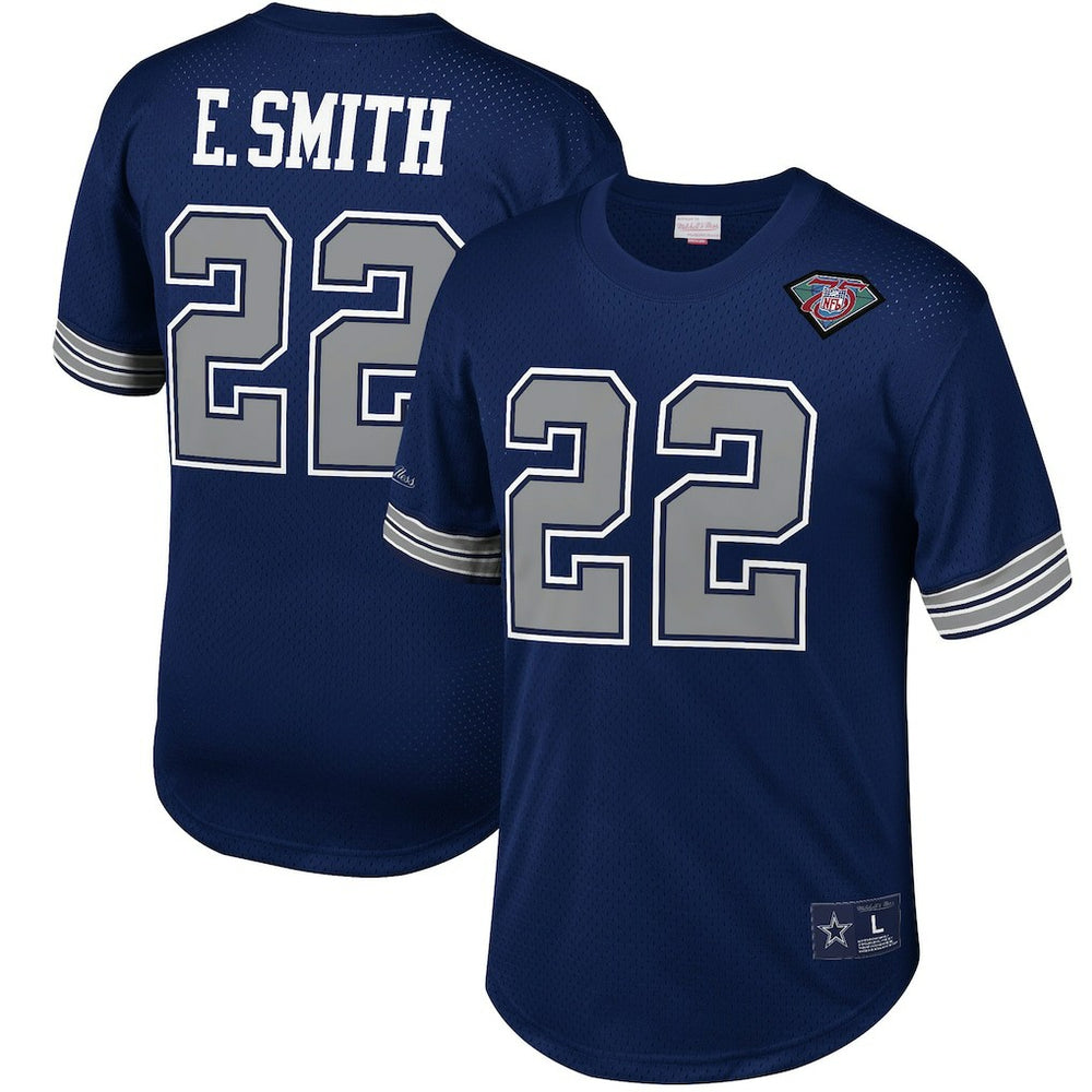 Emmitt Smith Dallas Cowboys Retired Player Name & Number Mesh Top - Navy cheap