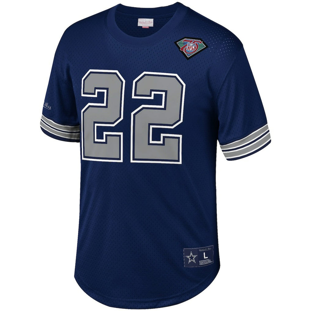 Emmitt Smith Dallas Cowboys Retired Player Name & Number Mesh Top - Navy cheap