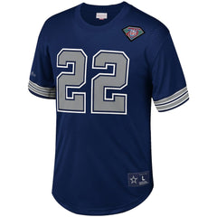 Emmitt Smith Dallas Cowboys Retired Player Name & Number Mesh Top - Navy cheap