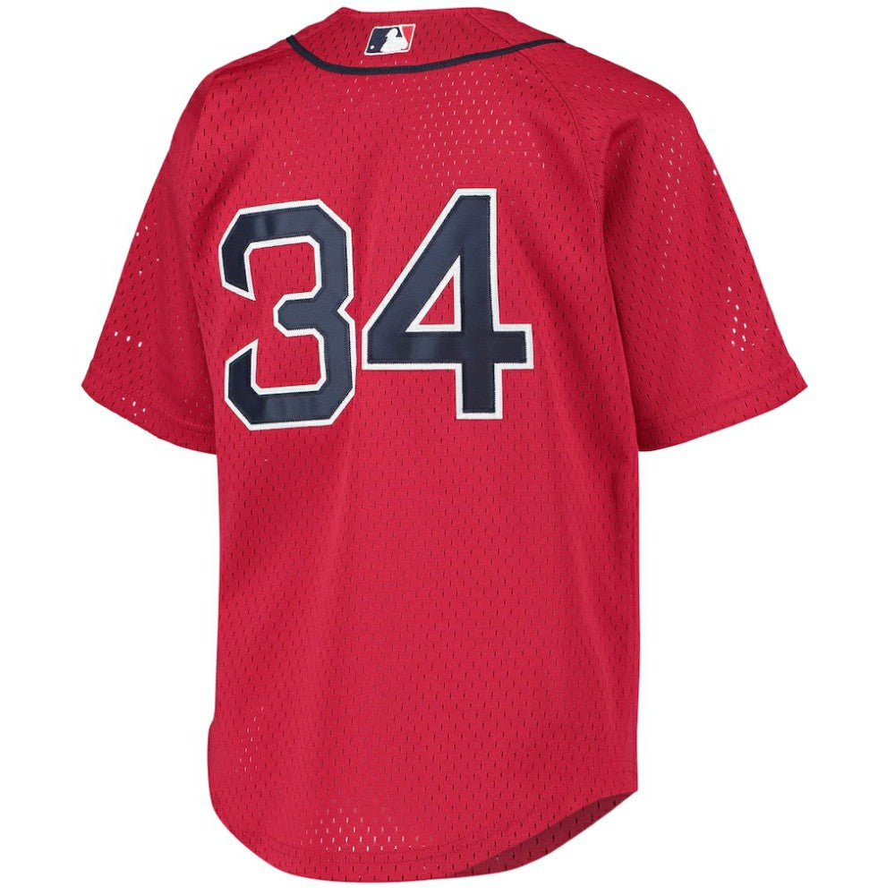 David Ortiz Boston Red Sox Youth Cooperstown Collection Batting Practice Jersey Red