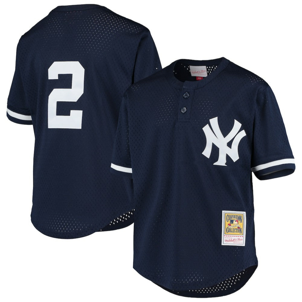 Derek Jeter New York Yankees Youth Cooperstown Collection Mesh Batting Practice Jersey Navy