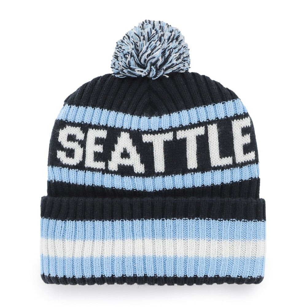 Seattle Kraken '47 Bering Cuffed Knit Hat with Pom - Navy Hats