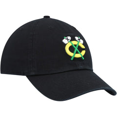 Chicago Blackhawks '47 Alternate Logo Clean Up Adjustable Hat - Black Hats
