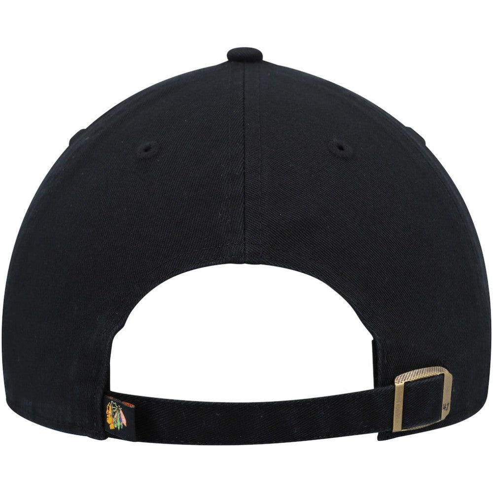 Chicago Blackhawks '47 Alternate Logo Clean Up Adjustable Hat - Black Hats