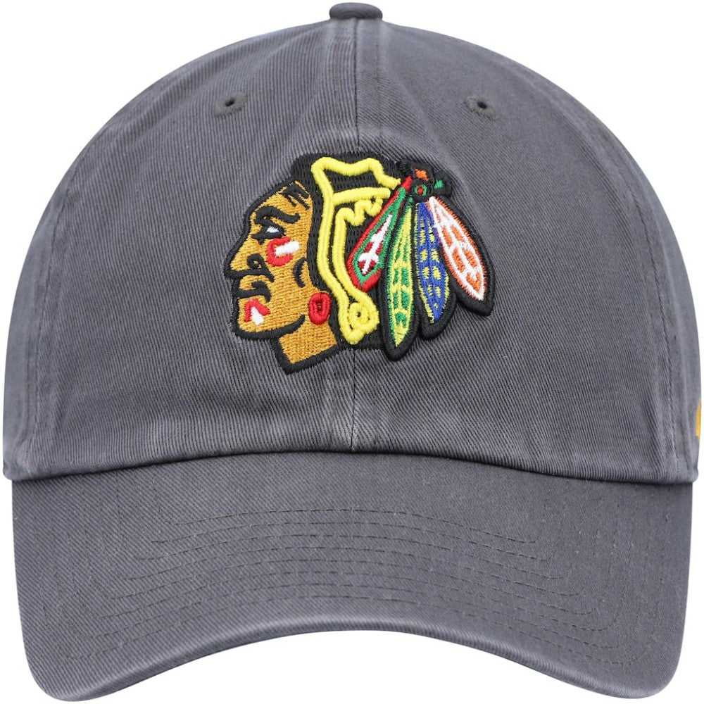 Chicago Blackhawks '47 Clean Up Adjustable Hat - Charcoal Hats