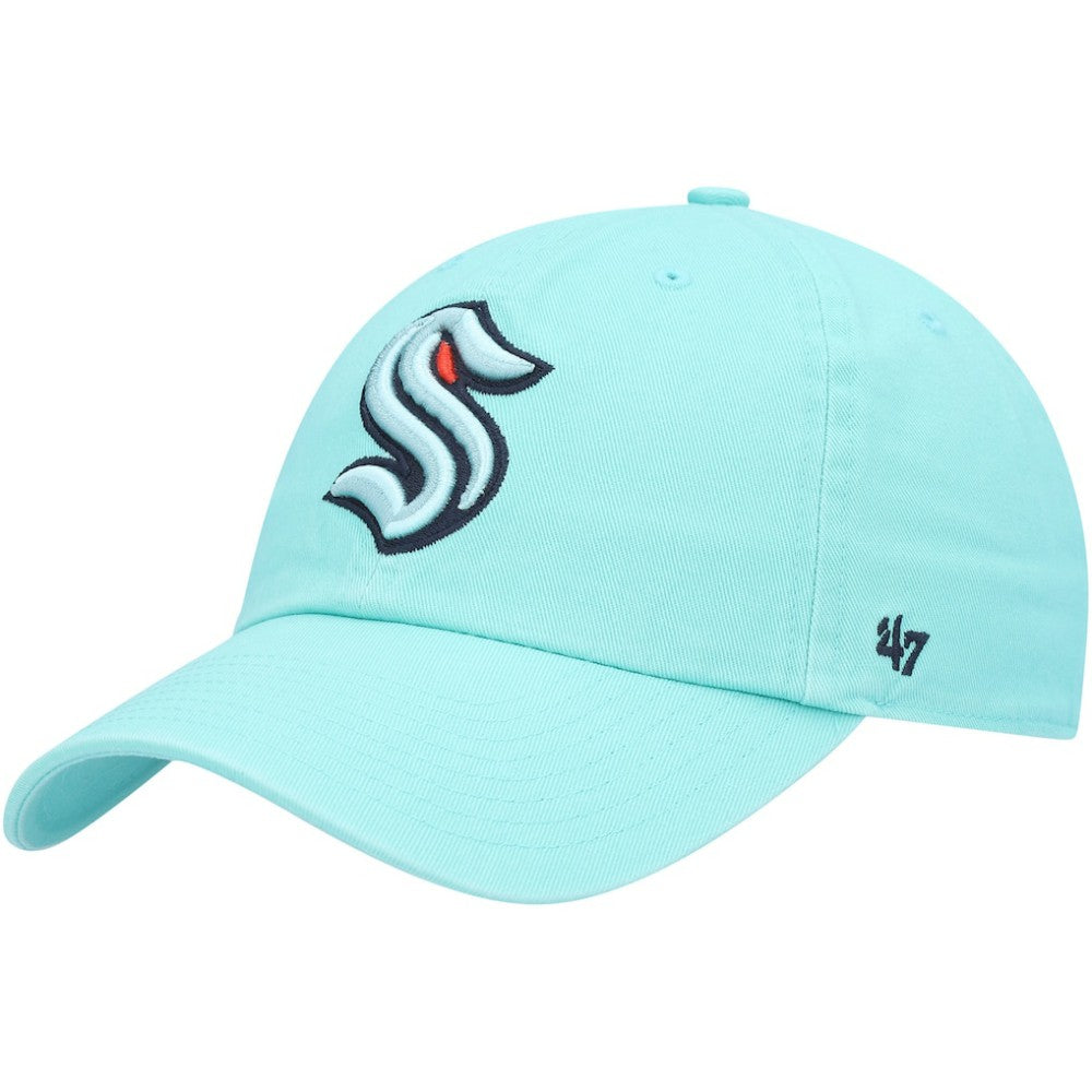 Seattle Kraken '47 Logo Clean Up Adjustable Hat - Light Blue Hats