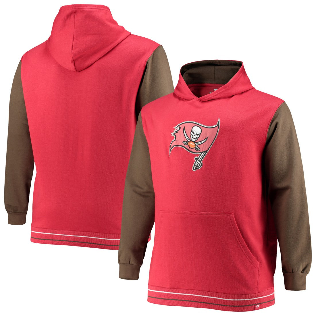 Tampa Bay Buccaneers Big & Tall Block Party Pullover Hoodie - Red/Pewter for sale