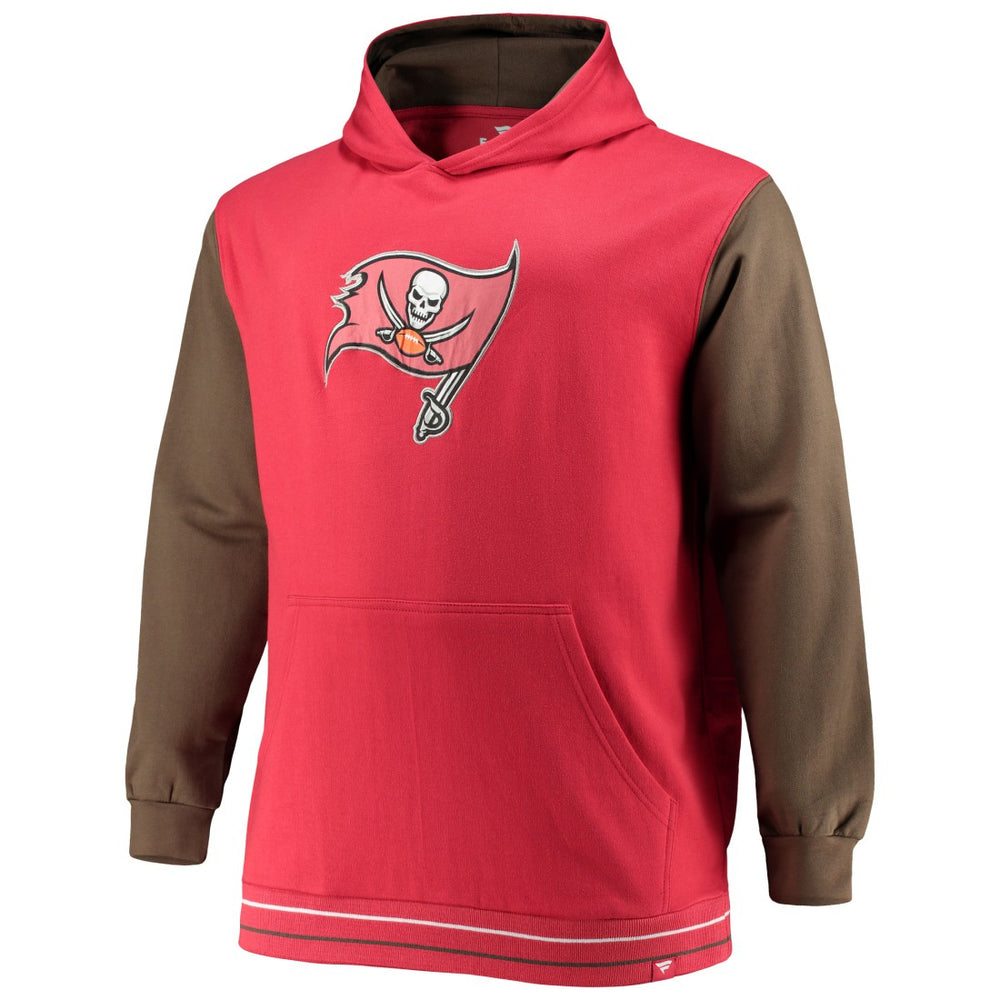 Tampa Bay Buccaneers Big & Tall Block Party Pullover Hoodie - Red/Pewter for sale