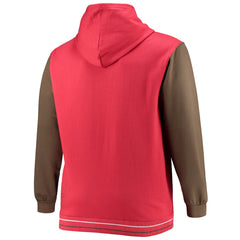 Tampa Bay Buccaneers Big & Tall Block Party Pullover Hoodie - Red/Pewter for sale