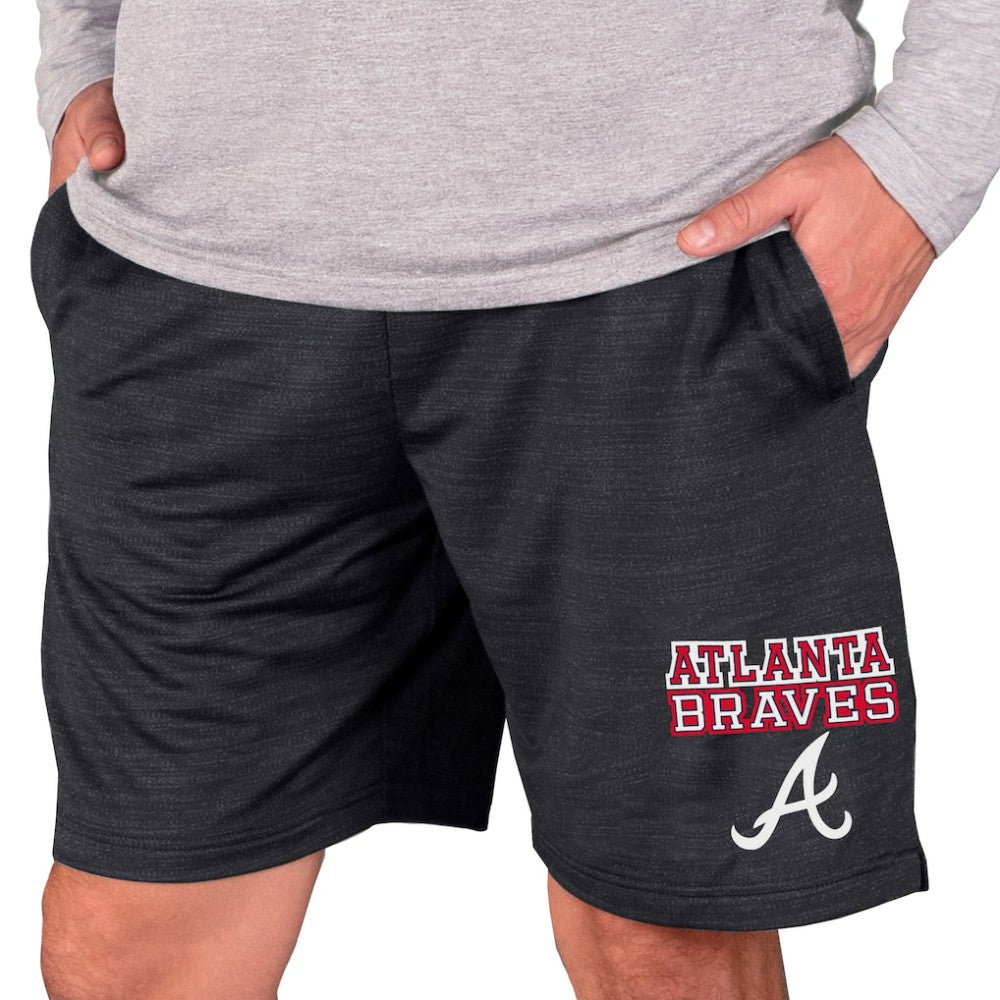 Atlanta Braves Concepts Sport Bullseye Knit Jam Shorts Charcoal