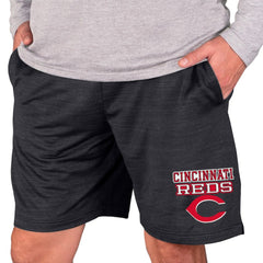 Cincinnati Reds Concepts Sport Bullseye Knit Jam Shorts Charcoal