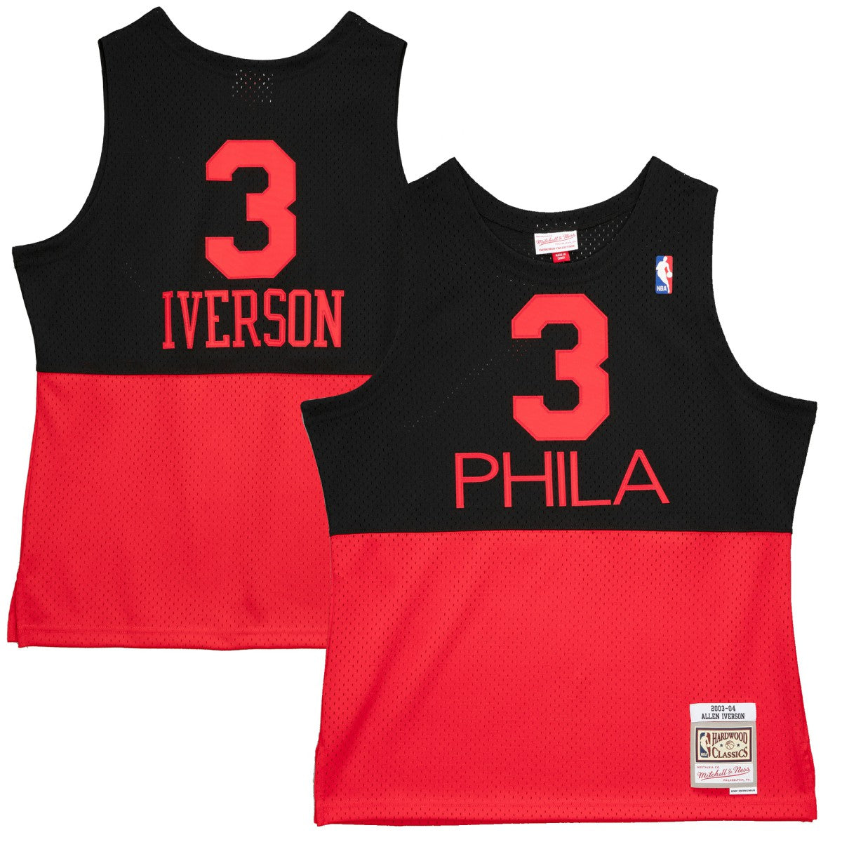 Allen Iverson Philadelphia 76ers 2003/04 Hardwood Classics Reload 2.0 Swingman Jersey - Black sale