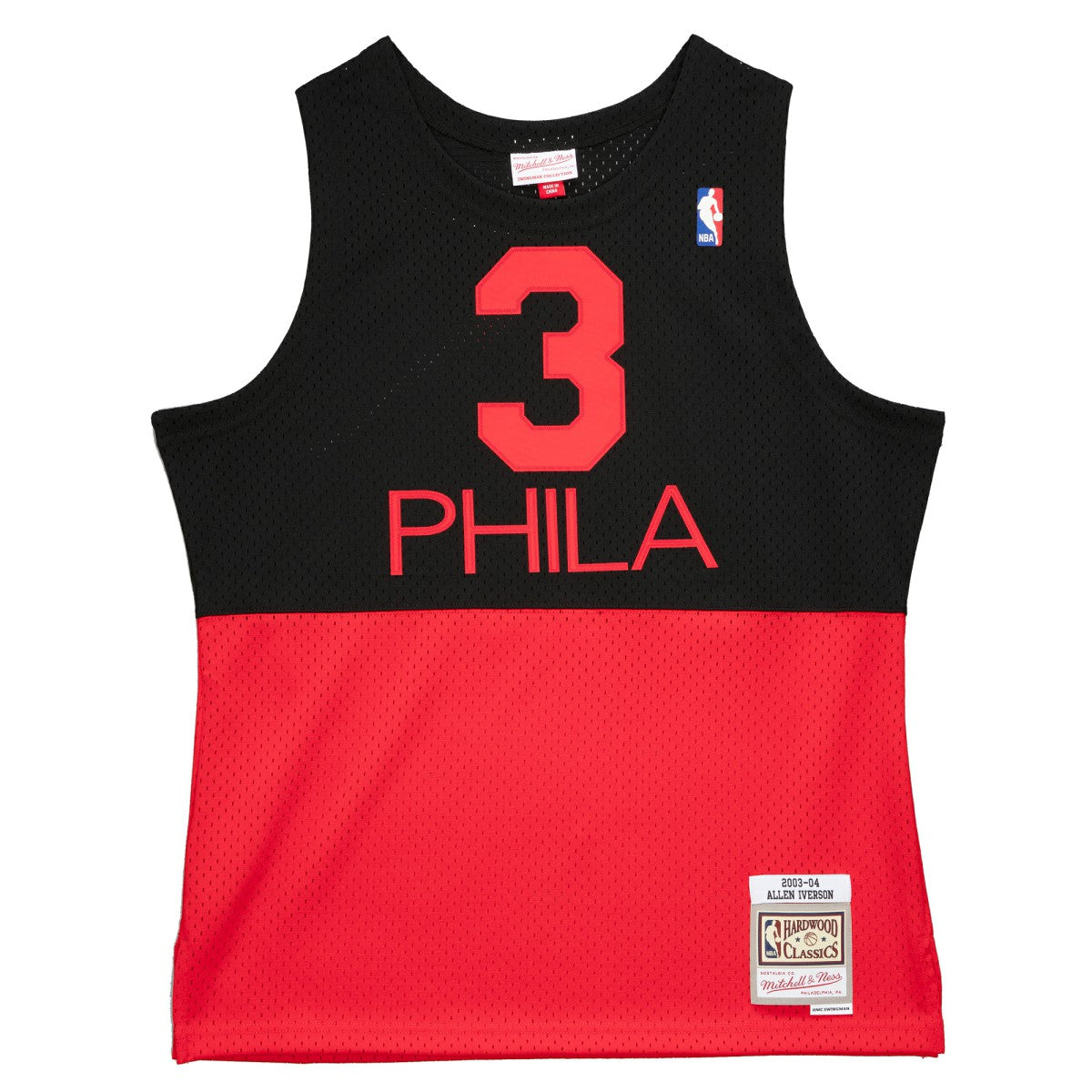 Allen Iverson Philadelphia 76ers 2003/04 Hardwood Classics Reload 2.0 Swingman Jersey - Black sale