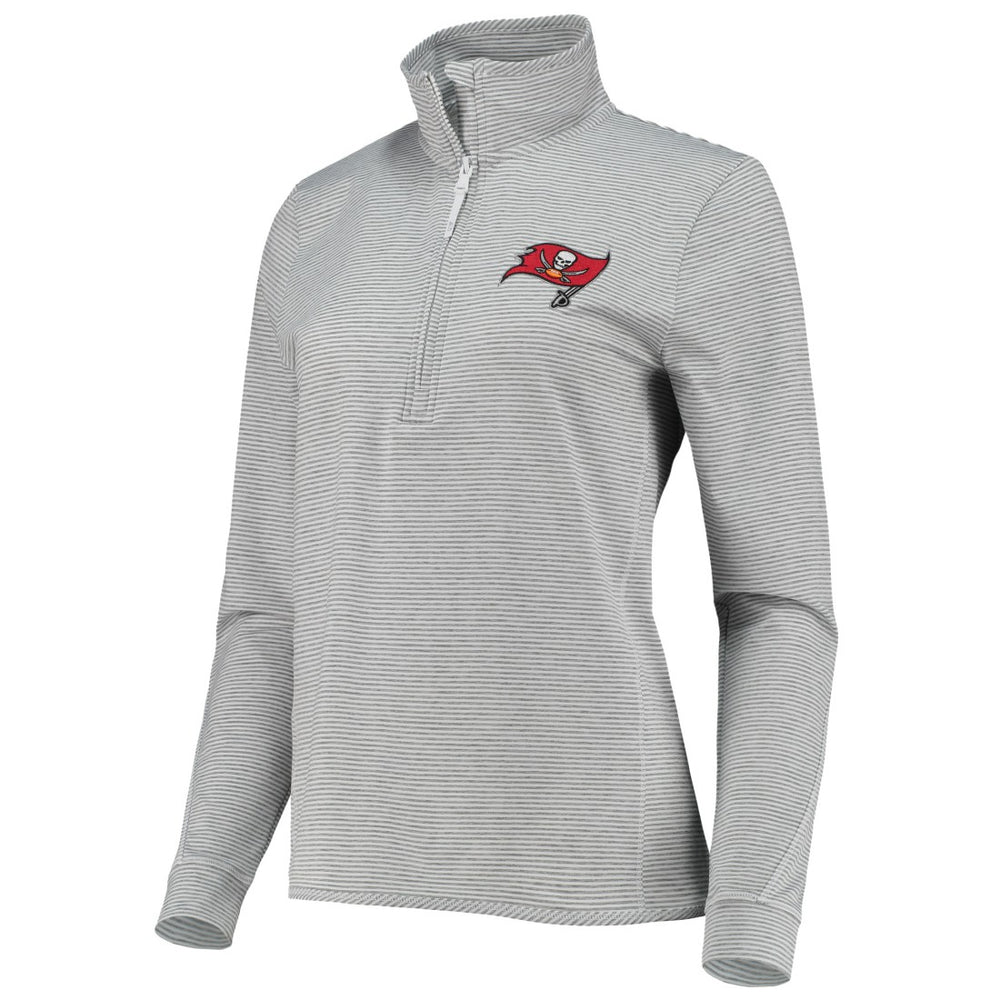 Tampa Bay Buccaneers Vineyard Vines Women's Sankaty Shep Half-Zip Pullover Top - Heather Gray for sale