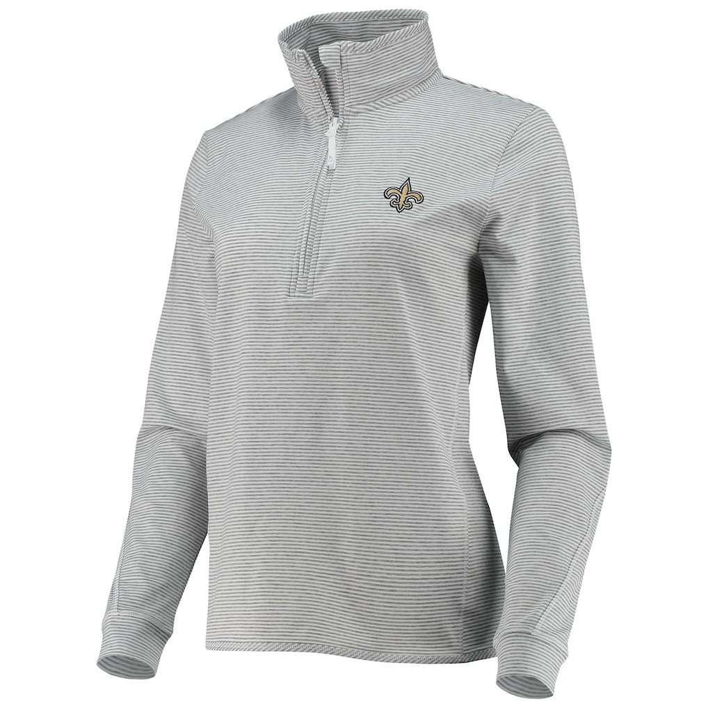 New Orleans Saints Vineyard Vines Women's Sankaty Shep Half-Zip Pullover Top - Heather Gray sale