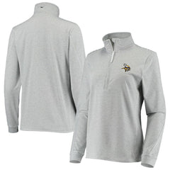Minnesota Vikings Vineyard Vines Women's Sankaty Shep Half-Zip Pullover Top - Heather Gray sale