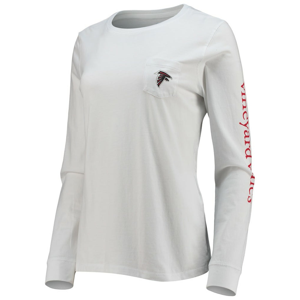 Atlanta Falcons Vineyard Vines Women's Helmet Long Sleeve T-Shirt - White discount