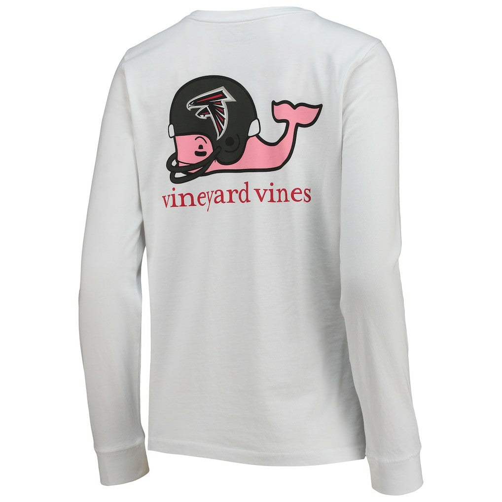 Atlanta Falcons Vineyard Vines Women's Helmet Long Sleeve T-Shirt - White discount