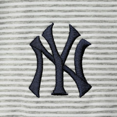 New York Yankees Vineyard Vines Women's Stripe Sankaty Half-Zip Pullover Top Heather Gray
