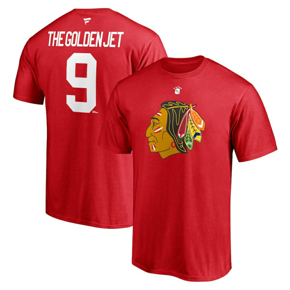 Bobby Hull Chicago Blackhawks Fanatics Authentic Stack Retired Player Nickname & Number T-Shirt - Red T-shirts