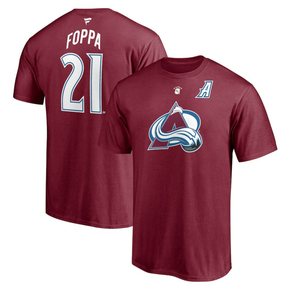 Peter Forsberg Colorado Avalanche Fanatics Authentic Stack Retired Player Nickname & Number T-Shirt - Burgundy T-shirts