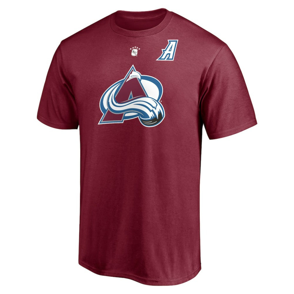 Peter Forsberg Colorado Avalanche Fanatics Authentic Stack Retired Player Nickname & Number T-Shirt - Burgundy T-shirts