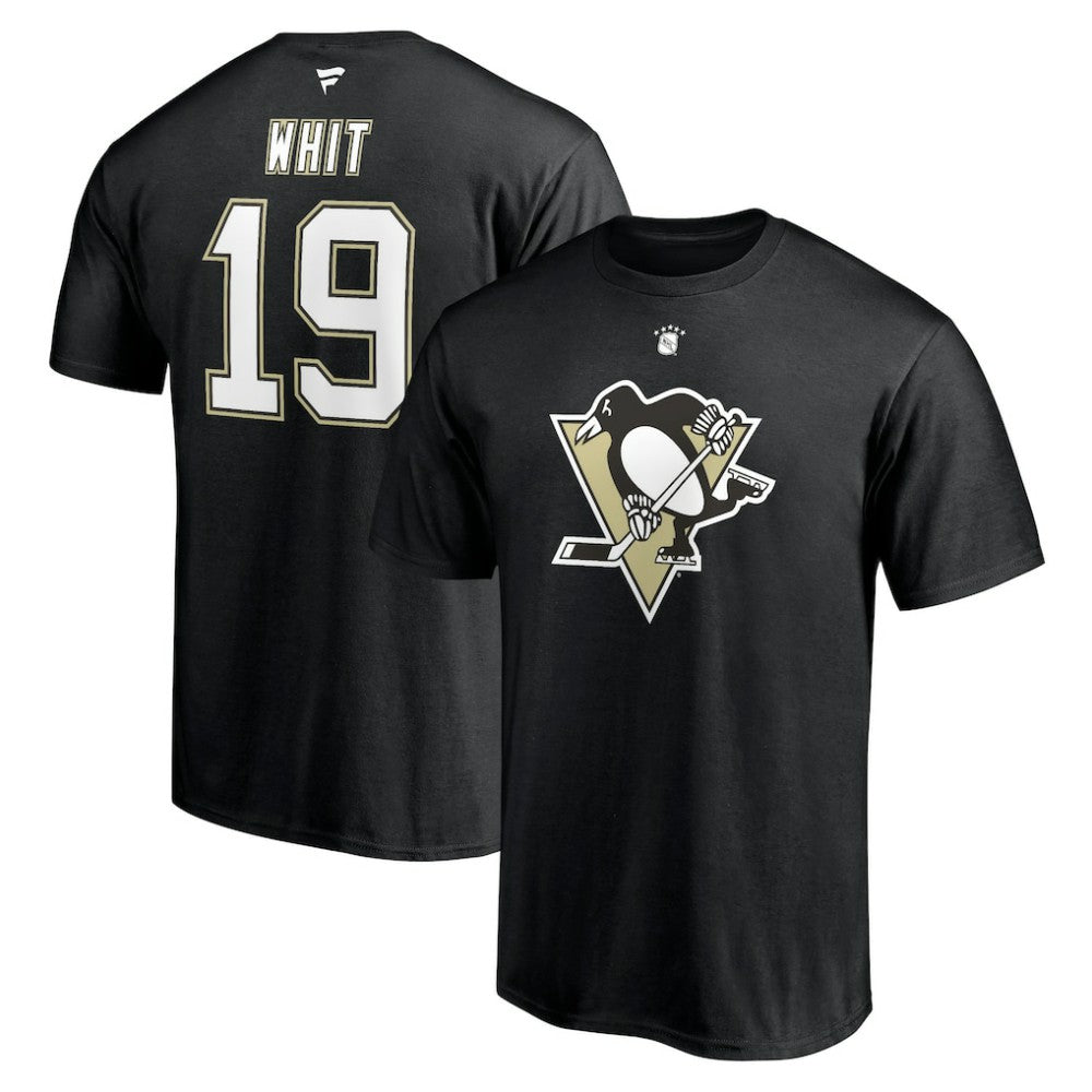 Ryan Whitney Pittsburgh Penguins Fanatics Authentic Stack Retired Player Nickname & Number T-Shirt - Black T-shirts