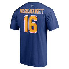 Brett Hull St. Louis Blues Fanatics Authentic Stack Retired Player Nickname & Number T-Shirt - Blue T-shirts