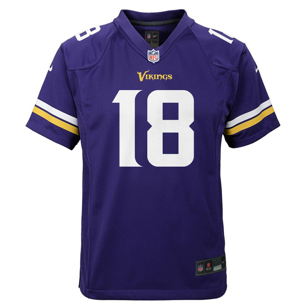 Justin Jefferson Minnesota Vikings Youth Game Jersey - Purple outlet