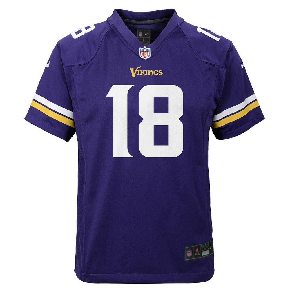 Justin Jefferson Minnesota Vikings Youth Game Jersey - Purple outlet